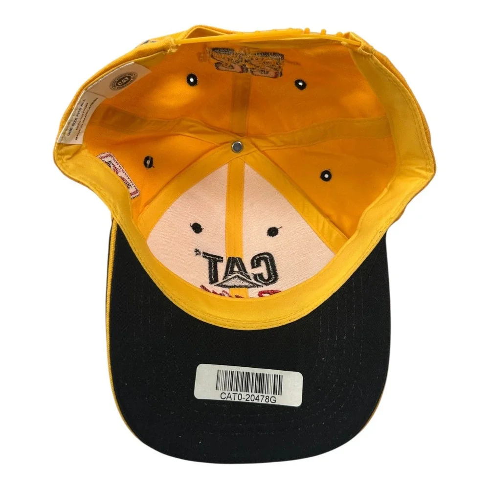 CAT Racing Hat Cap Yellow Black NASCAR Racing Champions Signed‎